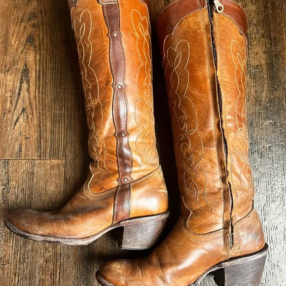 Corral Brown Leather Cowboy Boots - Picture 6 of 7